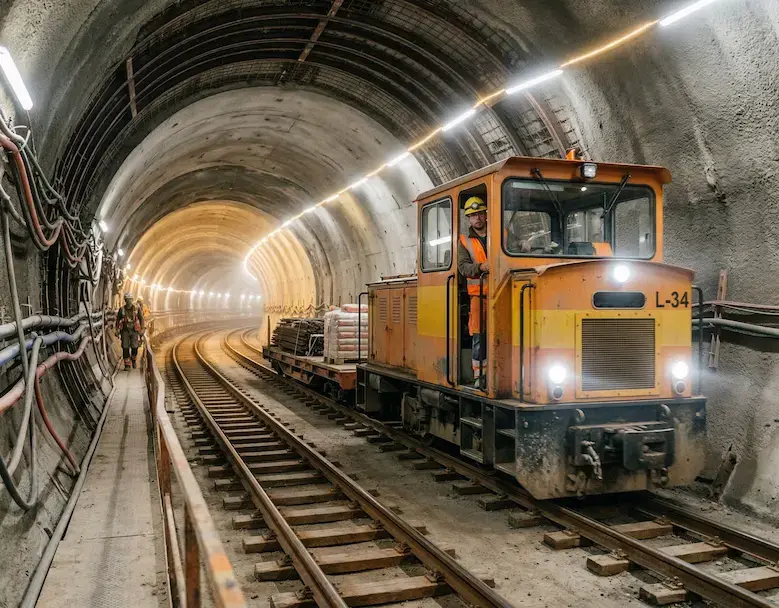 TBM locomotive driver