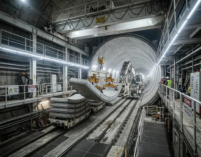 TBM operator segment crane