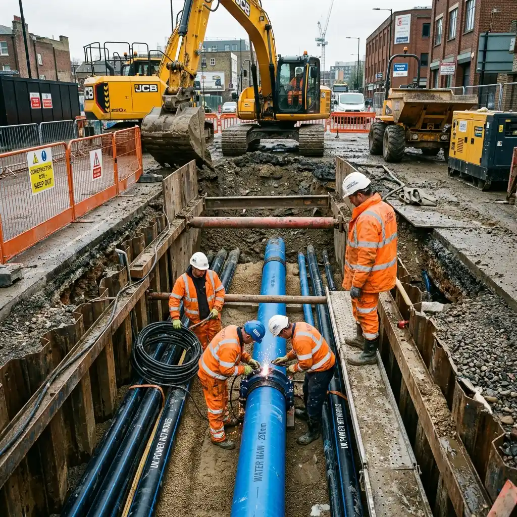 underground utility excavation