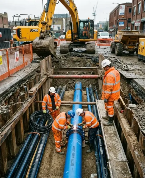 underground utility excavation